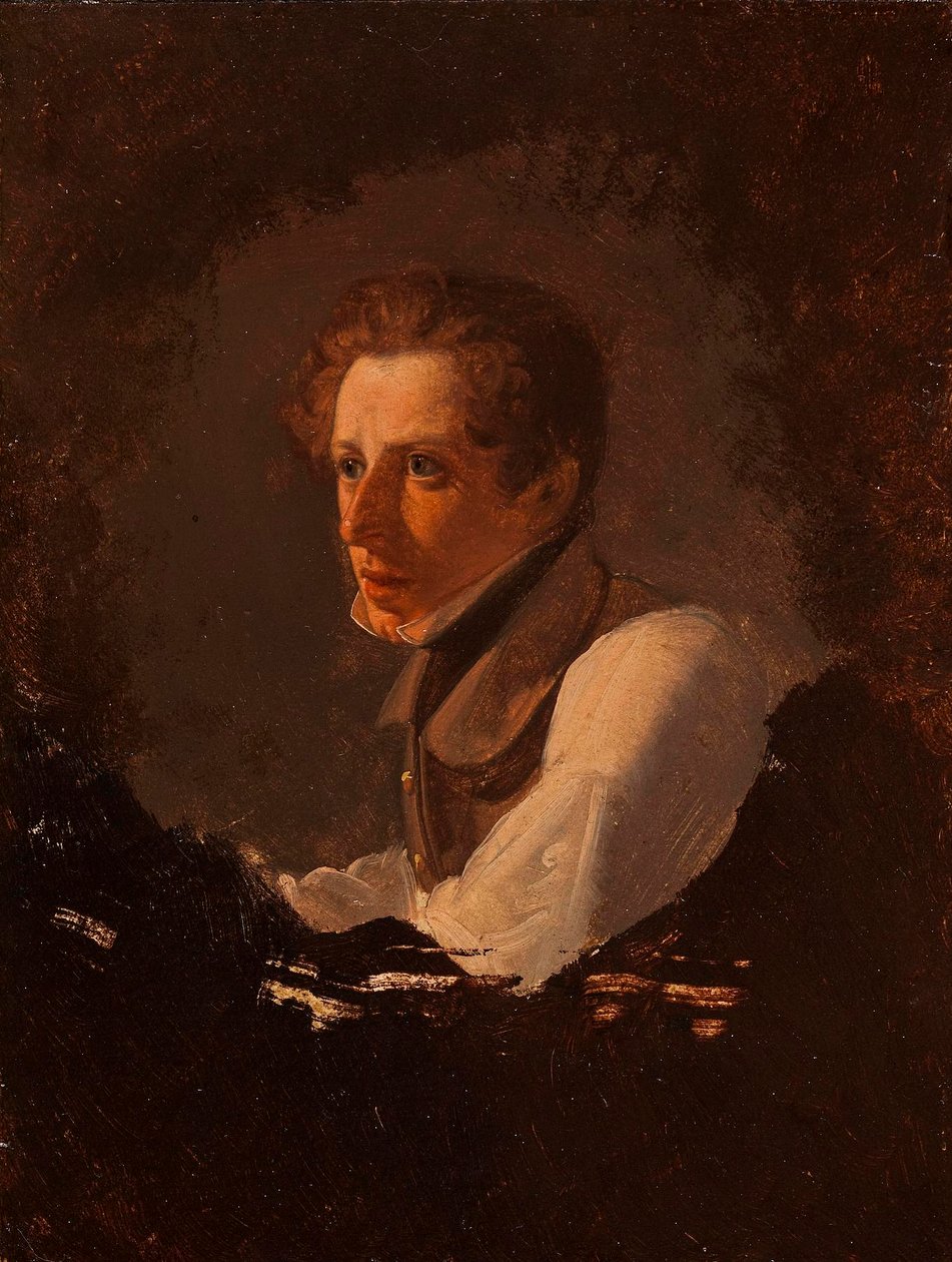 Portræt af Heinrich Marr af Wilhelm Bendz