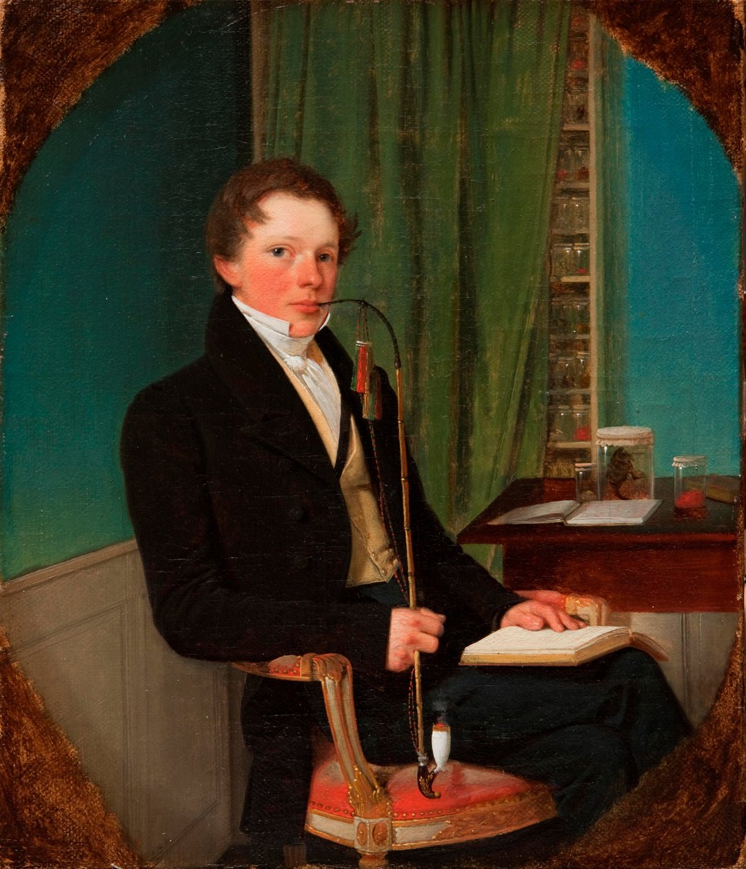 Portræt af anatom Henrik Carl Bang Bendz. Kunstnerens bror af Wilhelm Bendz