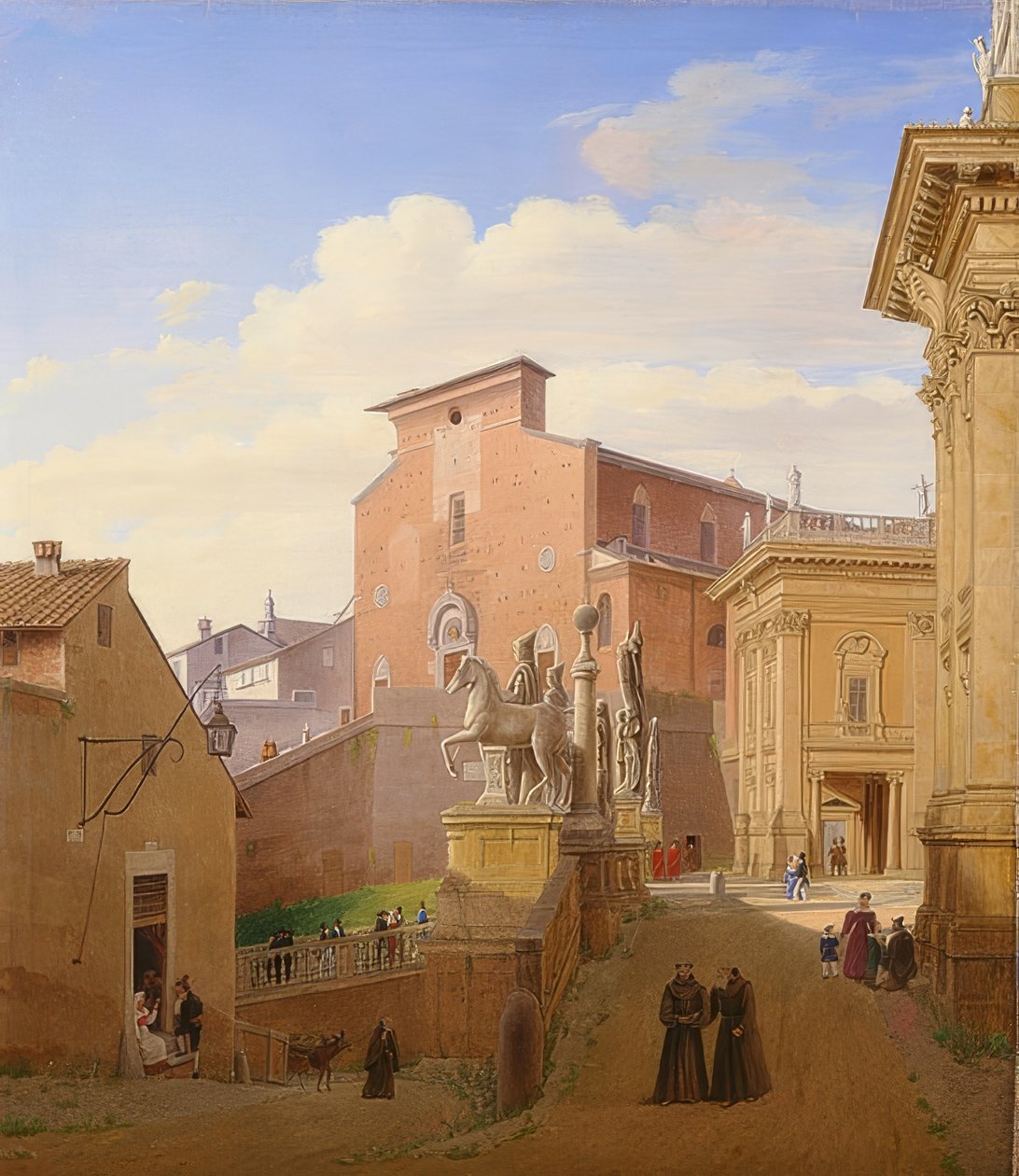 Santa Maria Maggiore Aracoeli i Rom. 1831 af Wilhelm Brücke