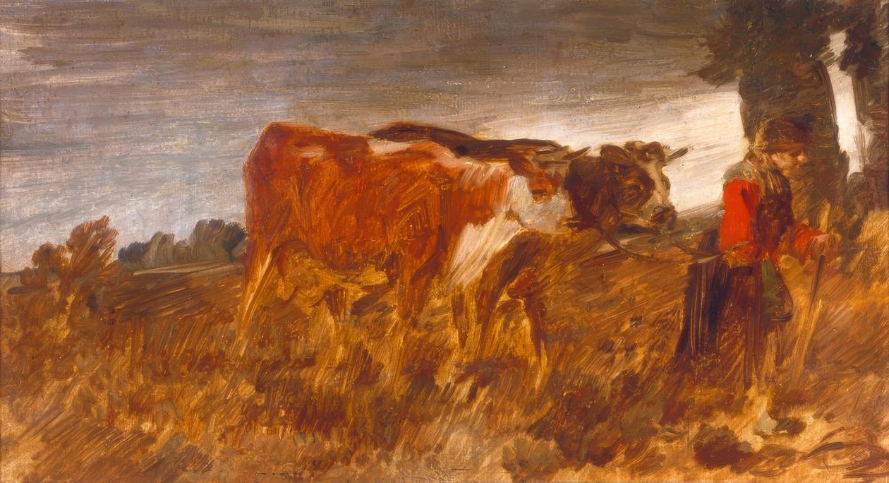 Bondekone med køer af Wilhelm Busch