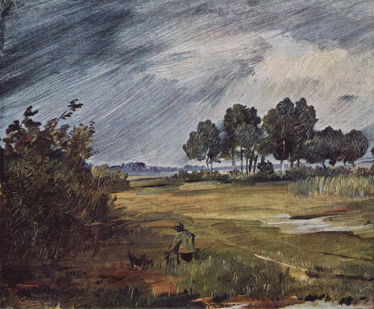 Landskab med regn af Wilhelm Busch