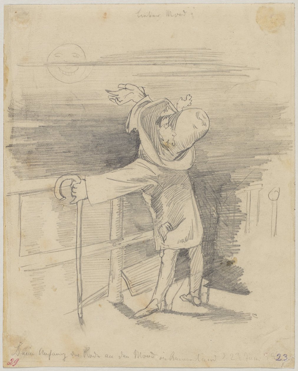 Tale til månen: Kære måne af Wilhelm Busch
