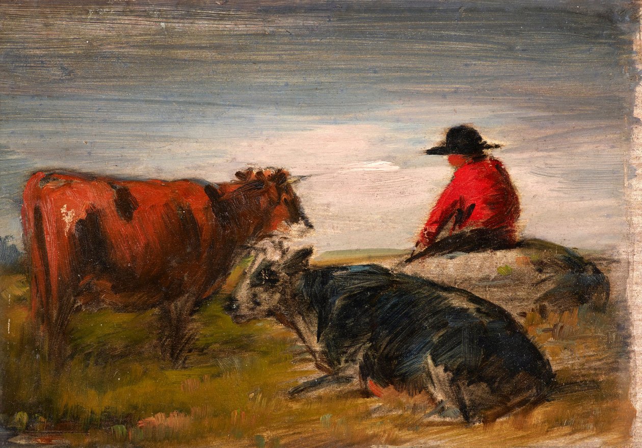Hyrde med køer af Wilhelm Busch