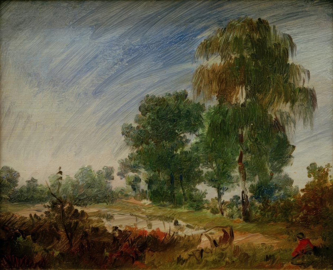 Sensommerhede med en dam af Wilhelm Busch