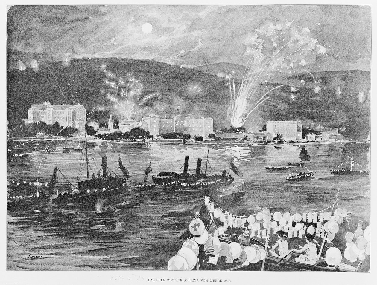 Kejser Franz Joseph I og kejser Wilhelm II i Opatija af Wilhelm Gause
