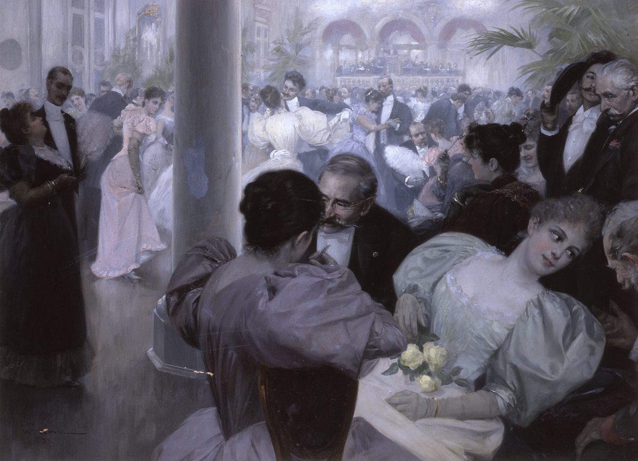 Reunion im Kurhaus (bal i spahuset) af Wilhelm Gause