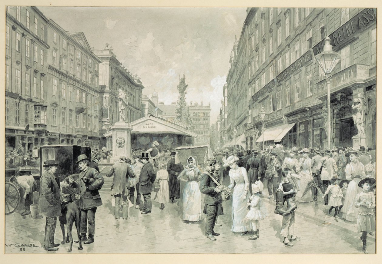 Graben, den centrale plads i Wiens centrum ... af Wilhelm Gause
