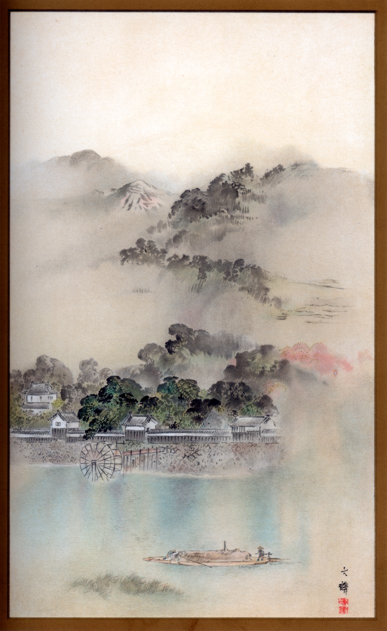 A Spring Morning on the River Yodo, c1870 1886. af Wilhelm Greve