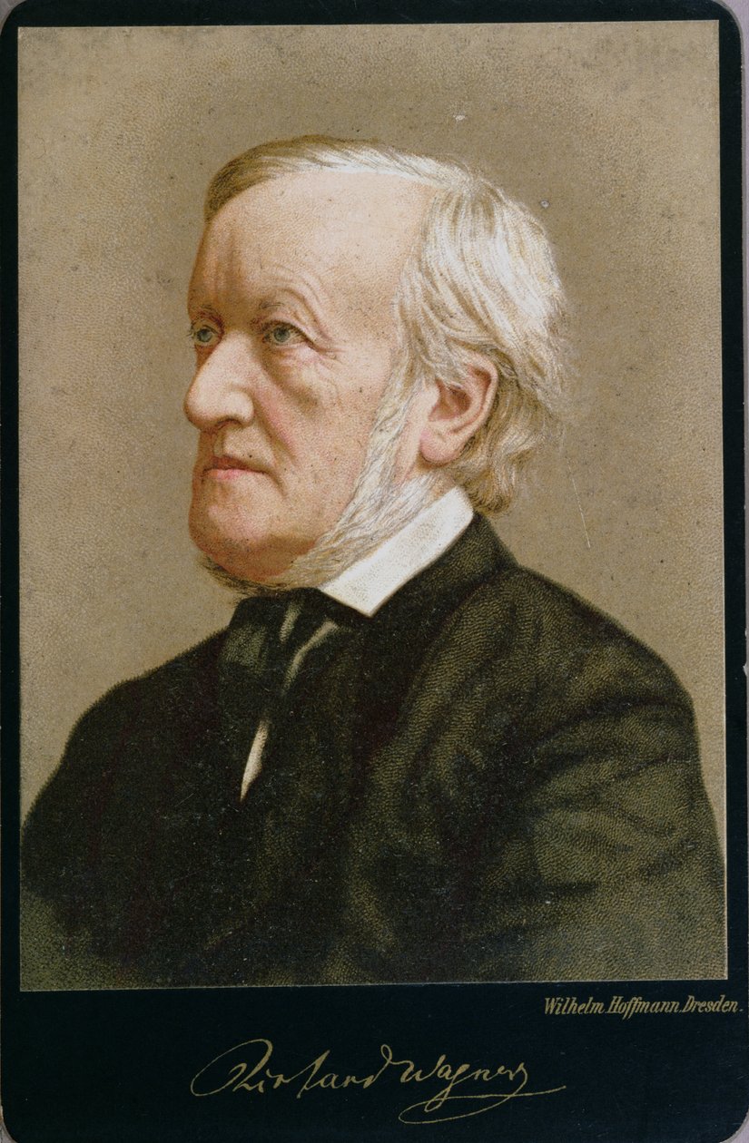 Portræt af Richard Wagner (1813-83) (farvet foto) af Wilhelm Hoffmann