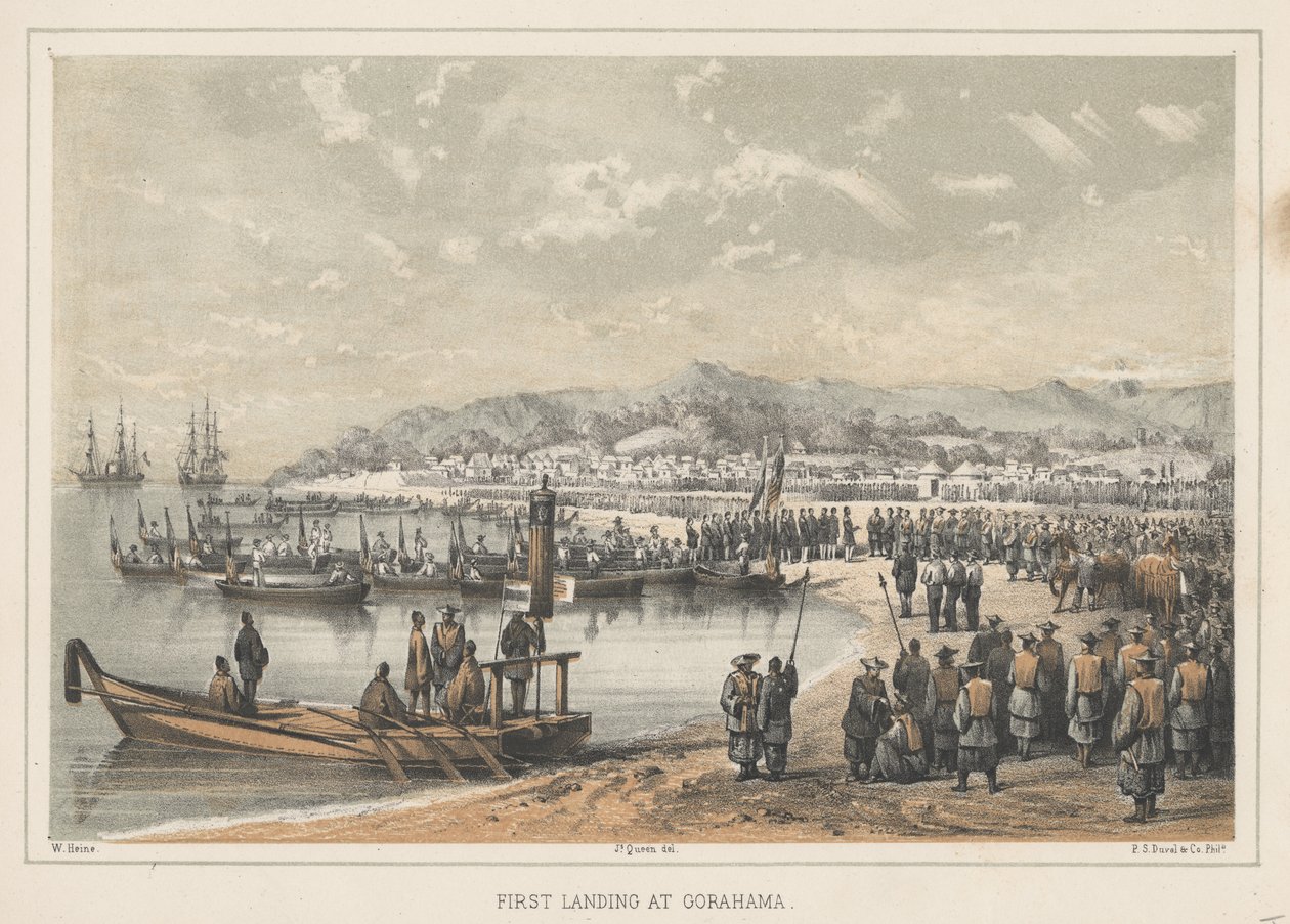 Første landing ved Gorahama, 1855 af Wilhelm Joseph Heine