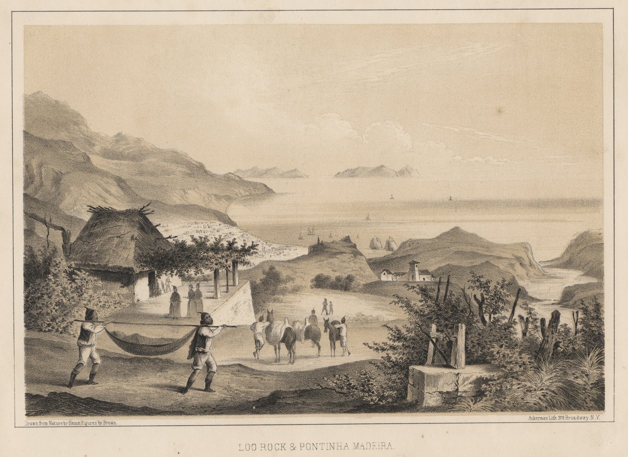 Loo Rock og Pontinha Madeira, 1855 af Wilhelm Joseph Heine