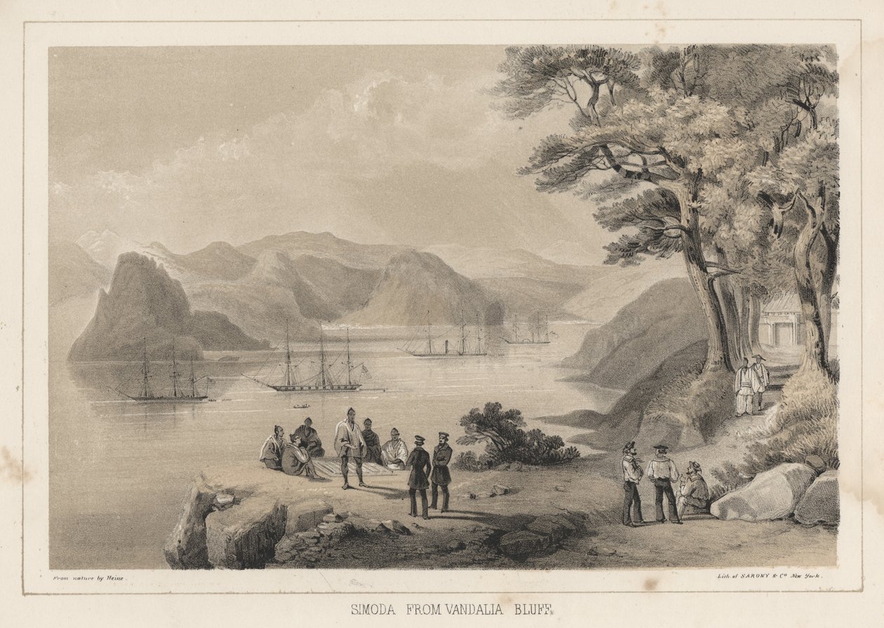 Simoda fra Vandalia Bluff, 1855 af Wilhelm Joseph Heine