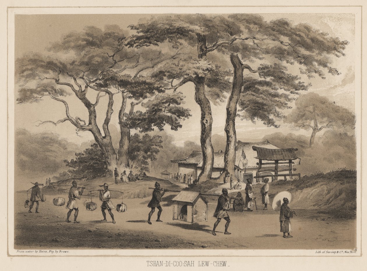 Tashan-di-sioo-co, Lev Chiu, 1855 (litografi) af Wilhelm Joseph Heine