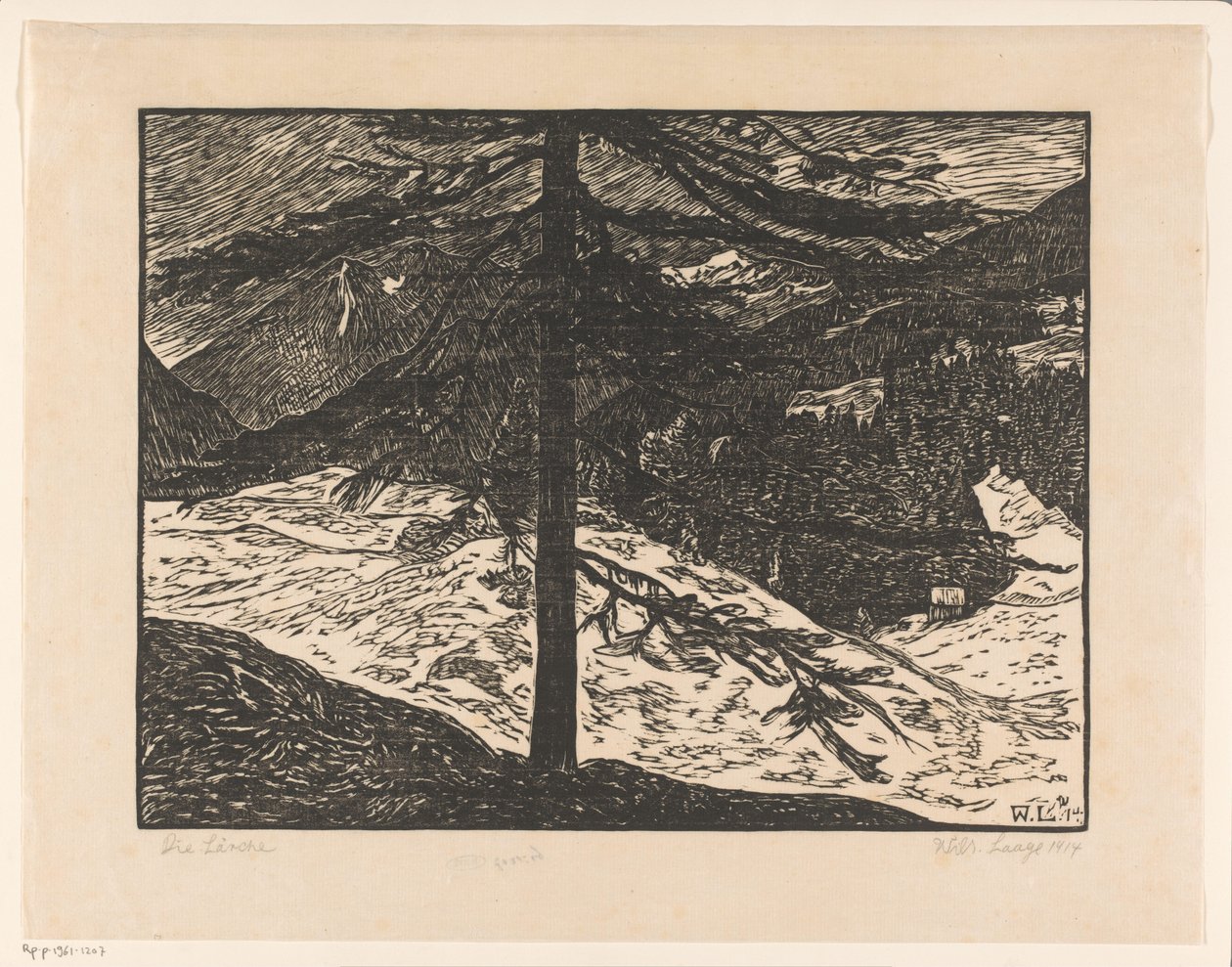 Lærken (original titel på objektet) af Wilhelm Laage (signed by artist)