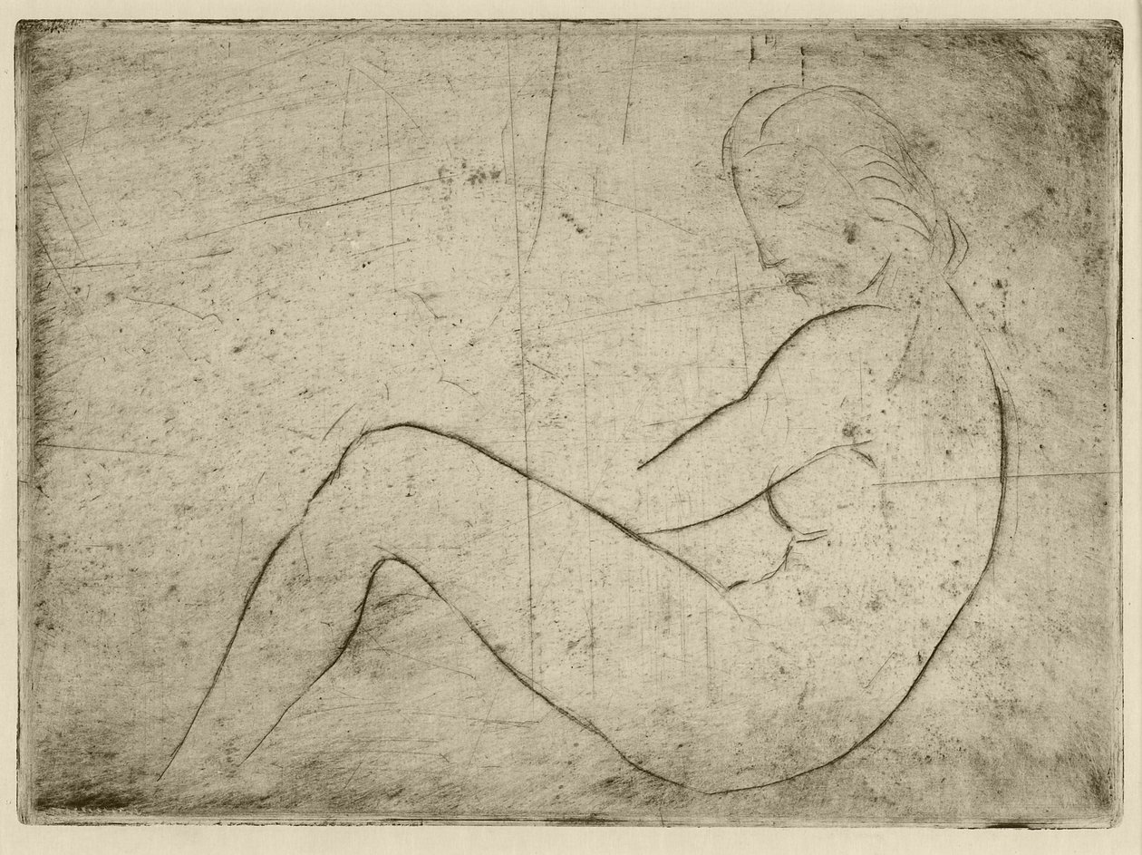 Liggende nøgen (Mood of the Sea, 1910 af Wilhelm Lehmbruck
