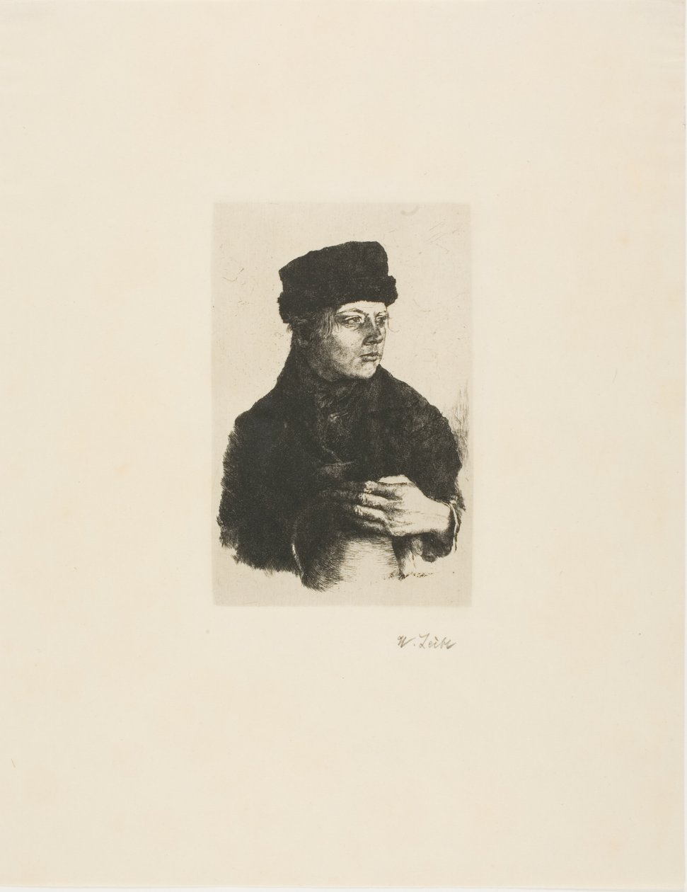 Bondedreng med Kande af Wilhelm Maria Hubertus Leibl