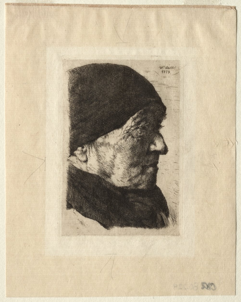 Overhoved for en Bonde af Wilhelm Maria Hubertus Leibl