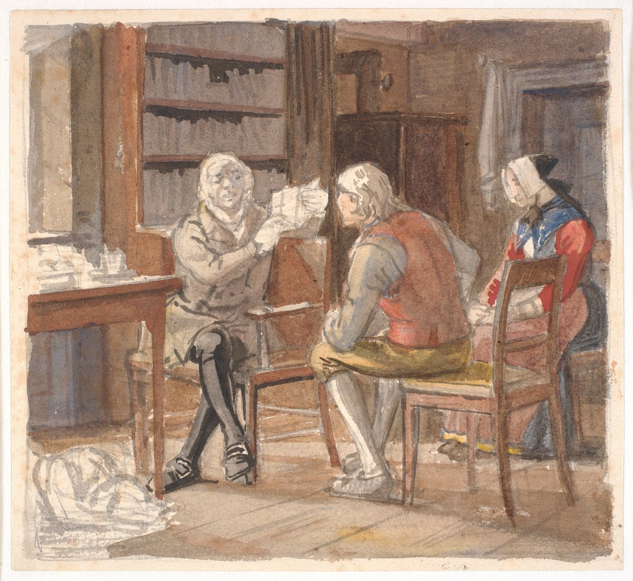 Bønderfolk hos prokuratoren af Wilhelm Marstrand