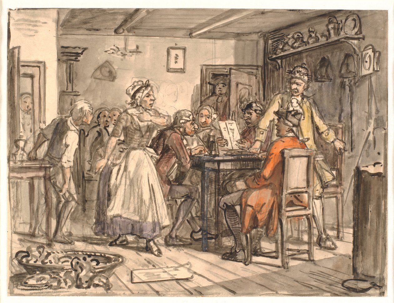 "Collegium politicum". (Den politiske kandestøber) af Wilhelm Marstrand
