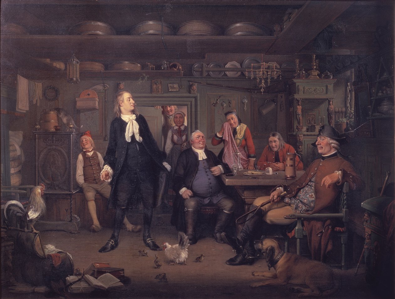 Fra Ludvig Holbergs "Erasmus Montanus", III akt, 3. scene af Wilhelm Marstrand