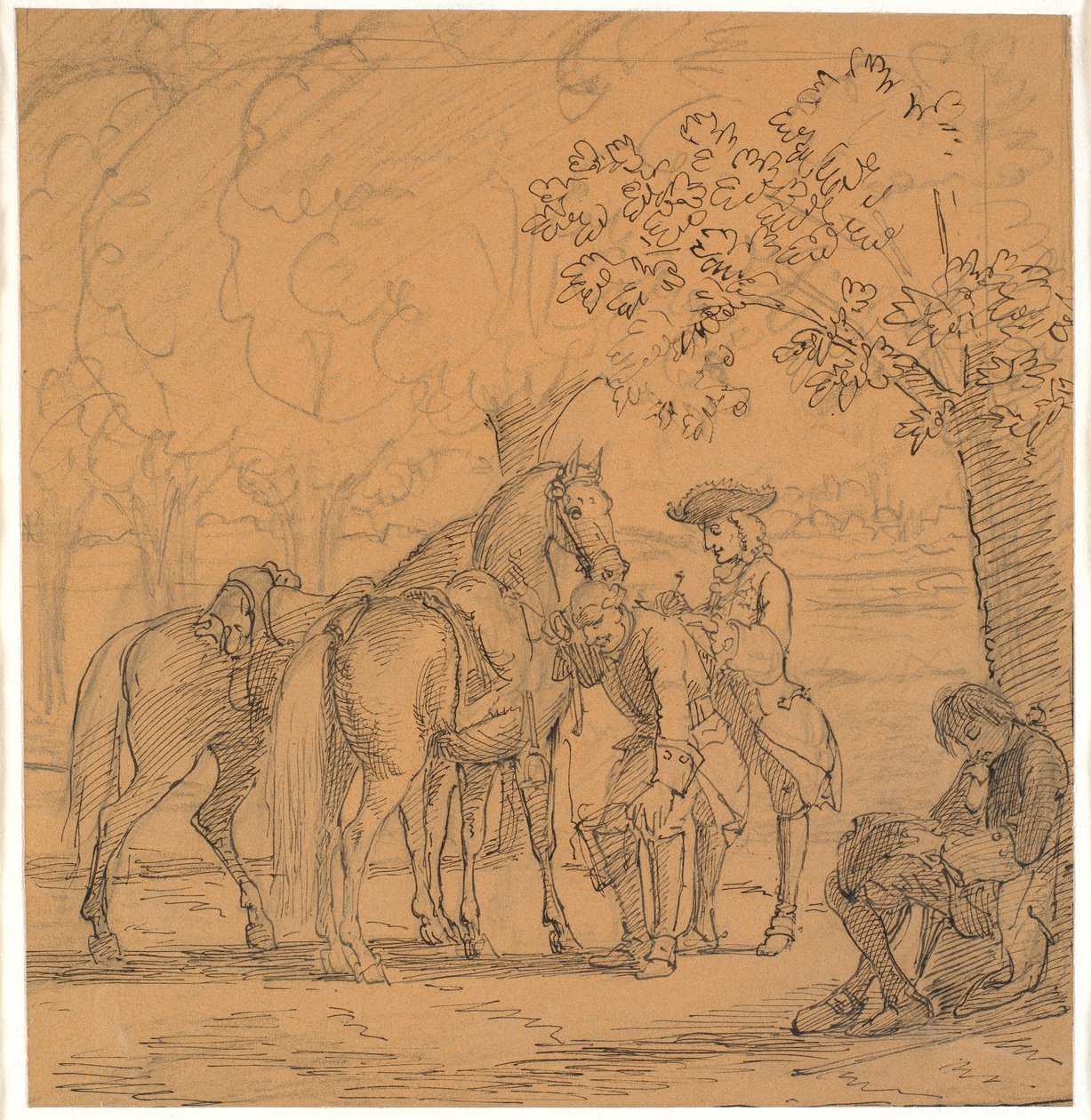 Frederik 5. bevilger teologens ansøgning, (C. D. Biehls Breve, udg. 1865) af Wilhelm Marstrand