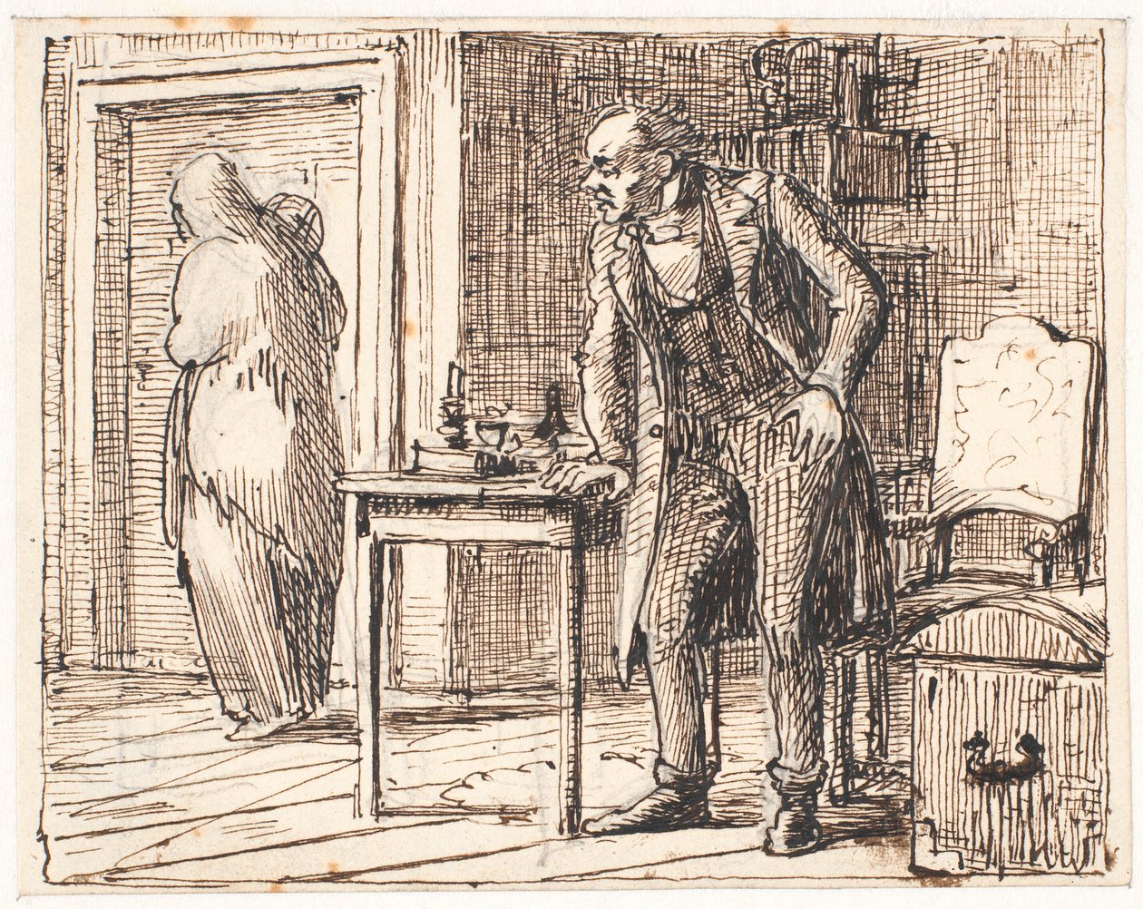 Gnieren og den fattige kone af Wilhelm Marstrand
