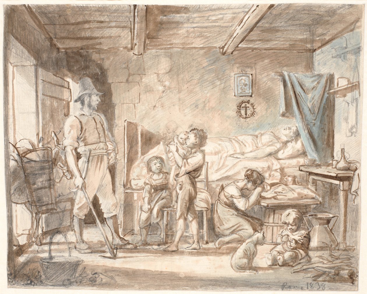 Hjemkomsten til de moderløse af Wilhelm Marstrand