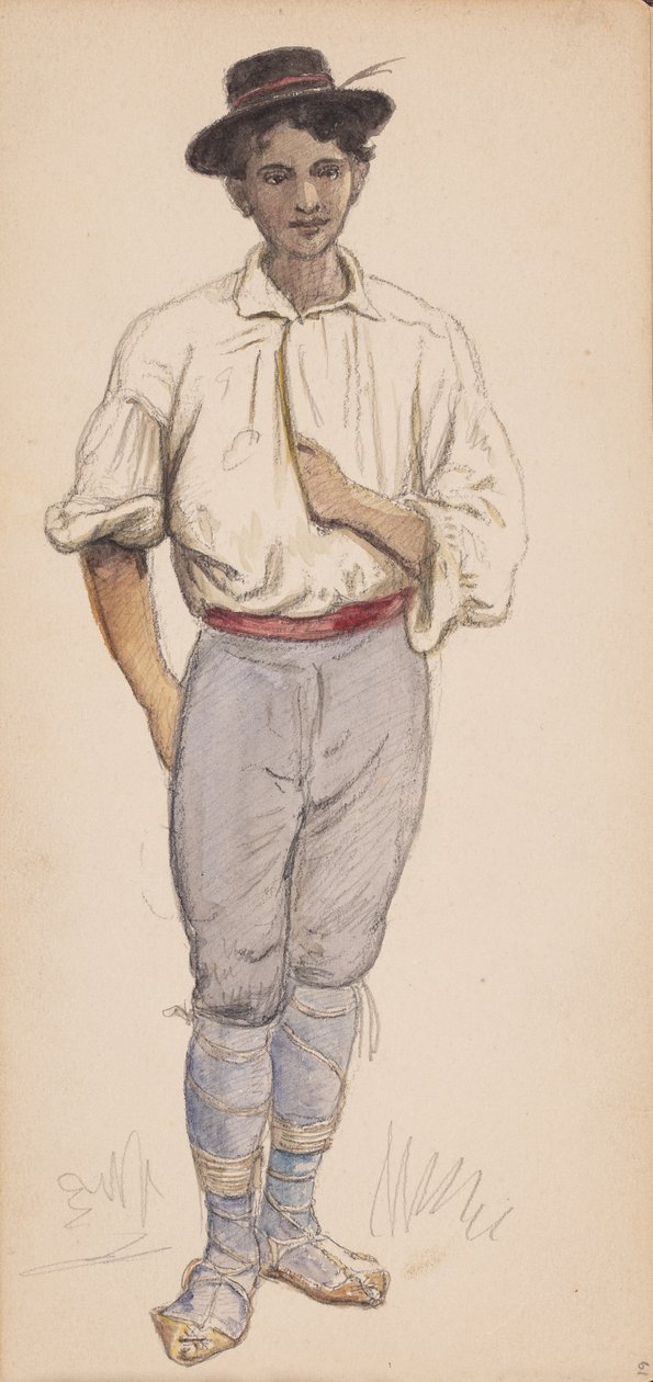 Italiensk bonde eller hyrde af Wilhelm Marstrand