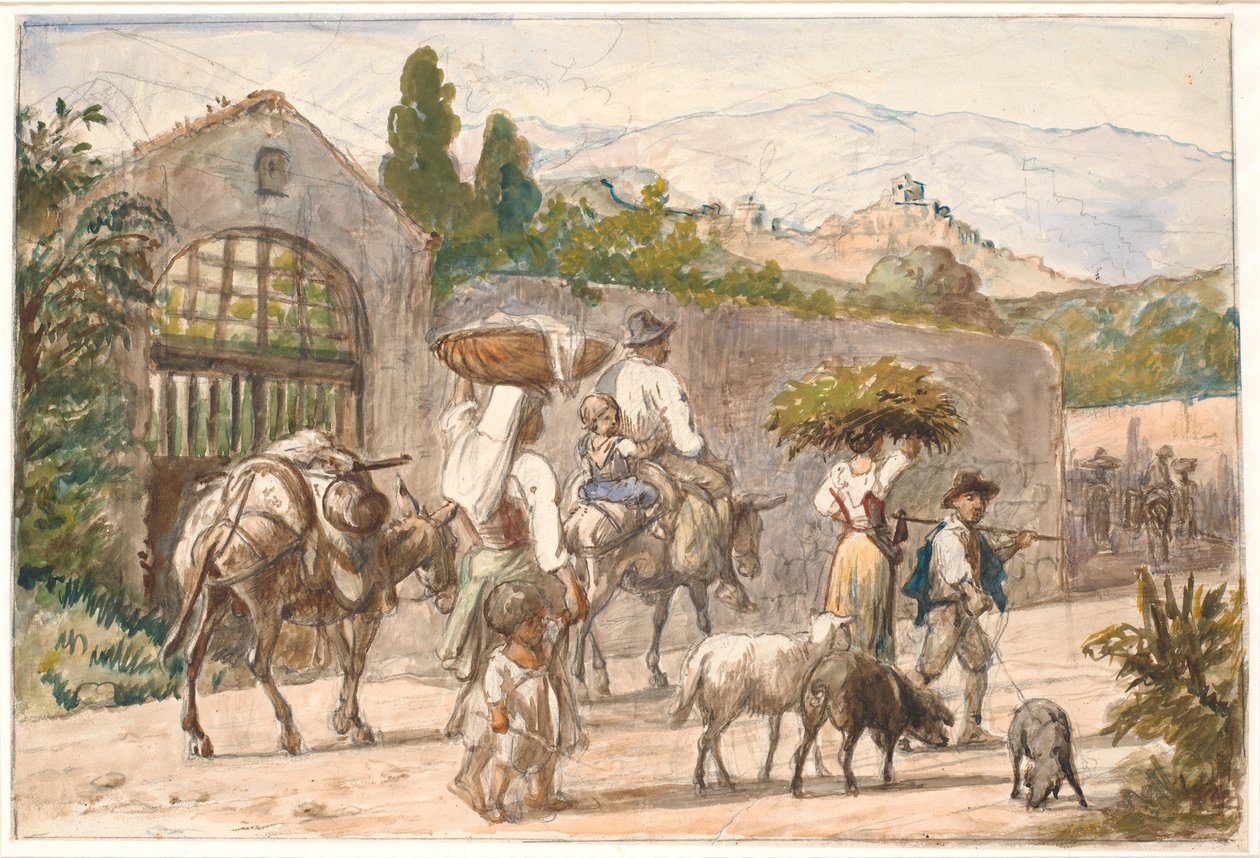 Landboere på vej til Rom af Wilhelm Marstrand