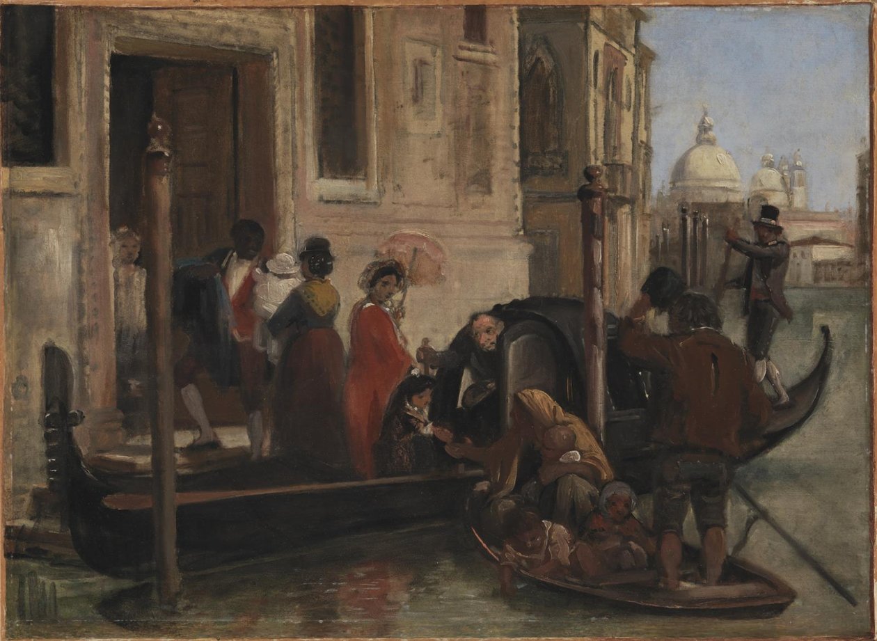Lander i Venedig. I Afstanden S. Maria delle Salute af Wilhelm Marstrand