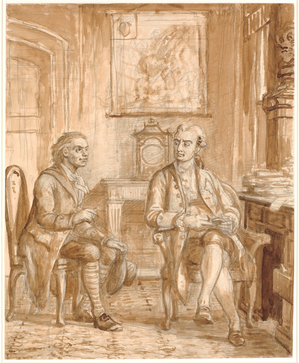Minister Guldberg og Wessel af Wilhelm Marstrand