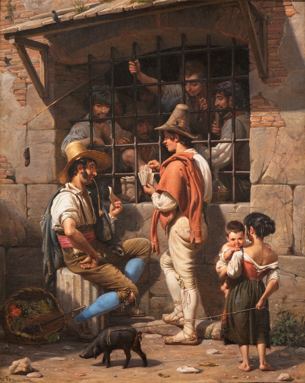 Fængselsscene i Rom af Wilhelm Marstrand