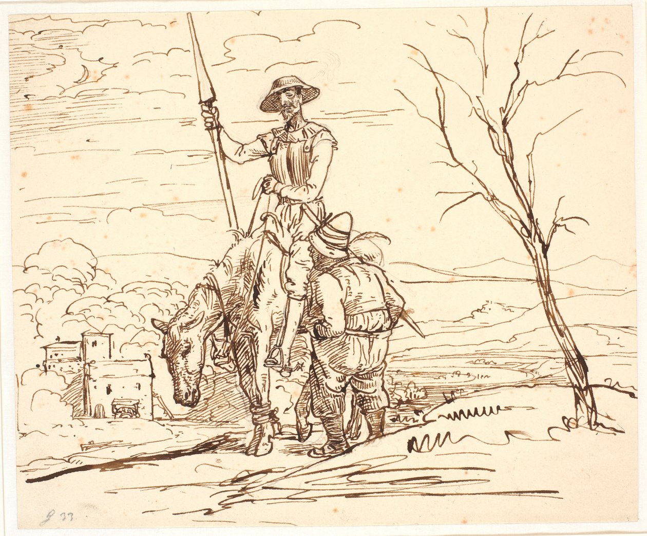 Sancho Pansa fortæller historien om gederne af Wilhelm Marstrand