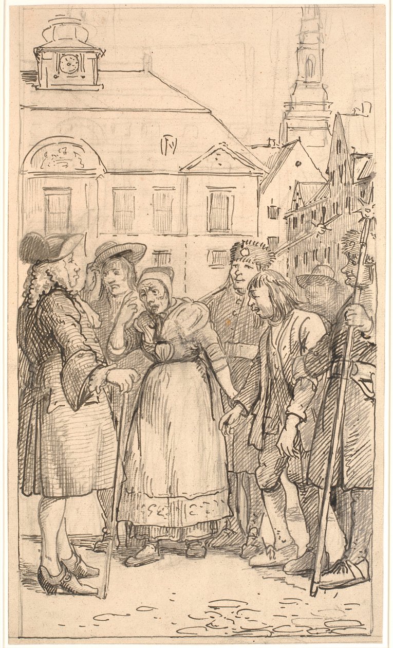 Slutningsscenen af Den pantsatte bondedreng af Wilhelm Marstrand