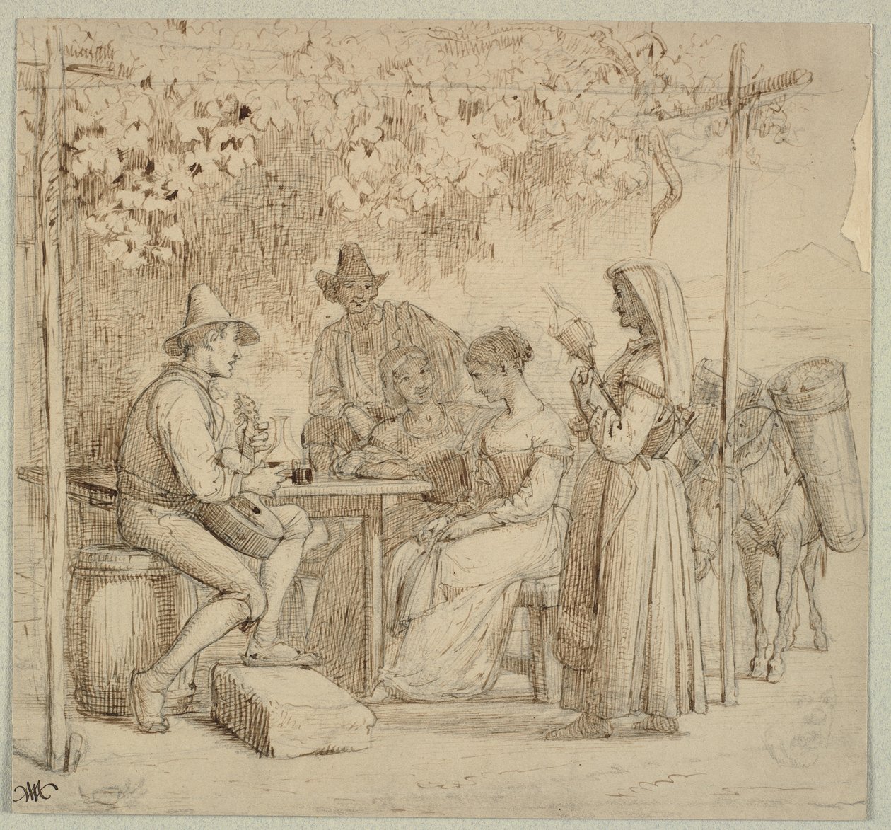 Udenfor et osteri af Wilhelm Marstrand