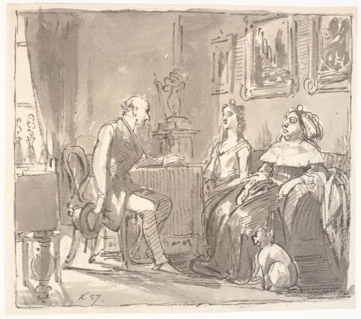 Visit hos hendes nåde af Wilhelm Marstrand