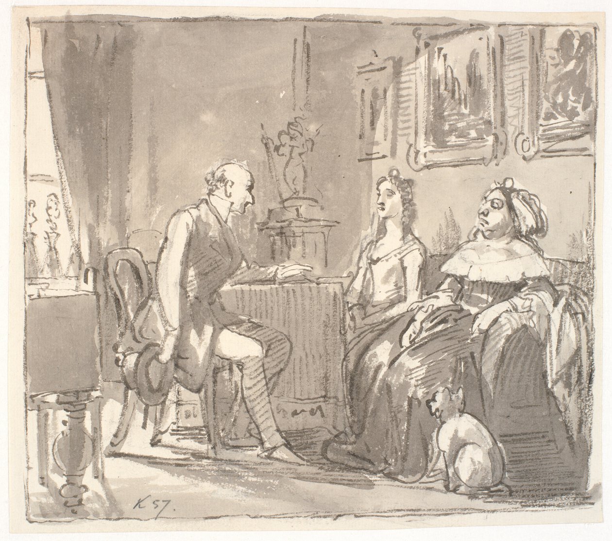 Visit hos hendes nåde af Wilhelm Marstrand