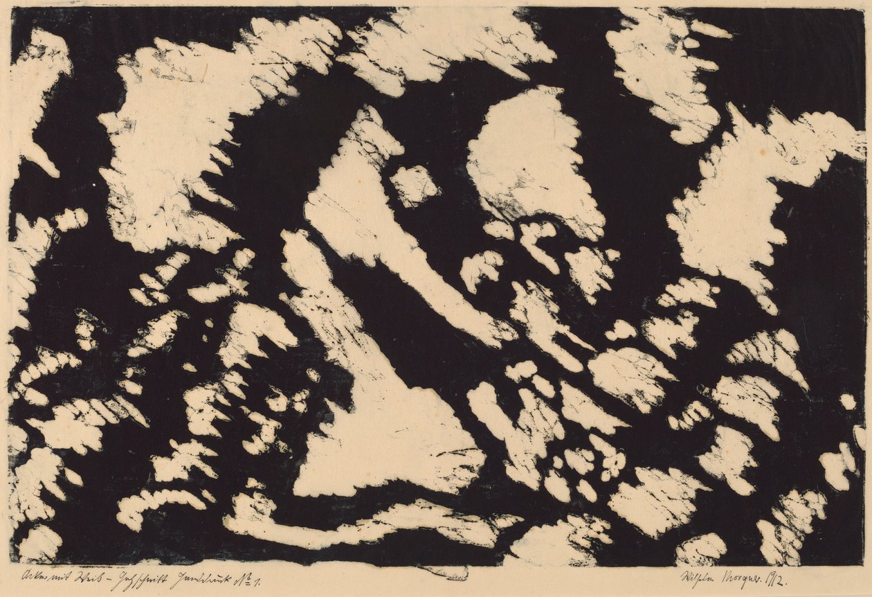 Acker mit Weib (Woman in a Field) af Wilhelm Morgner