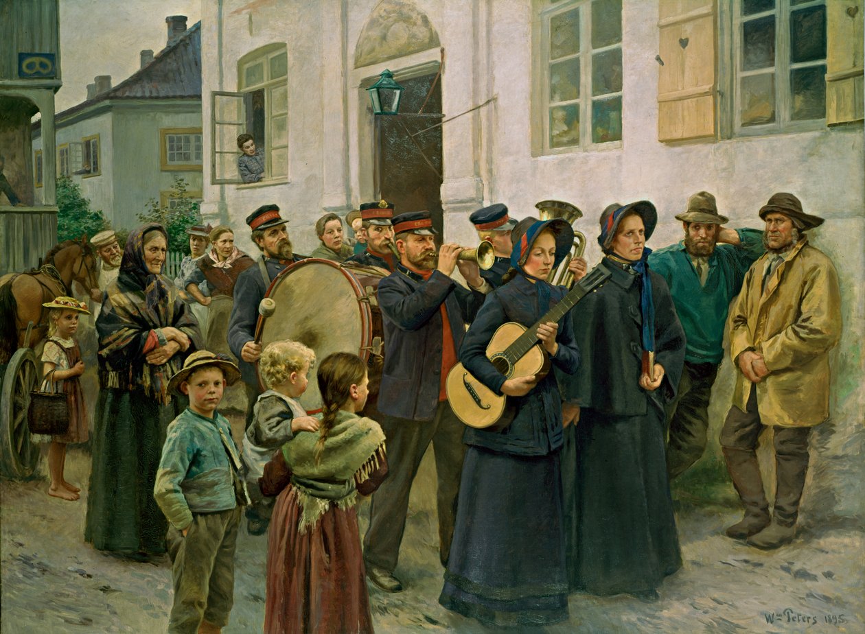 Storm angreb på en fiskerby (Frelsens hær i Son) af Wilhelm Peters