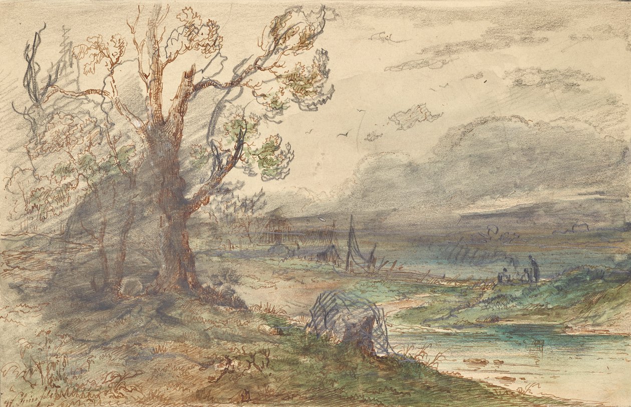 landskab ved floden af Wilhelm Steinfeld