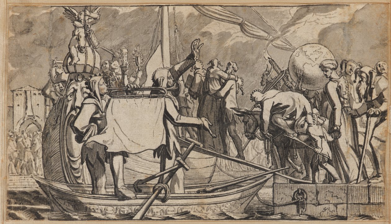 Indskibningen i dårens skib af Wilhelm Stettler