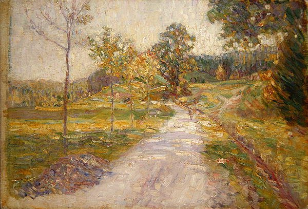 Antreff-dalen nær Willingshausen (olie på lærred) af Wilhelm Thielmann