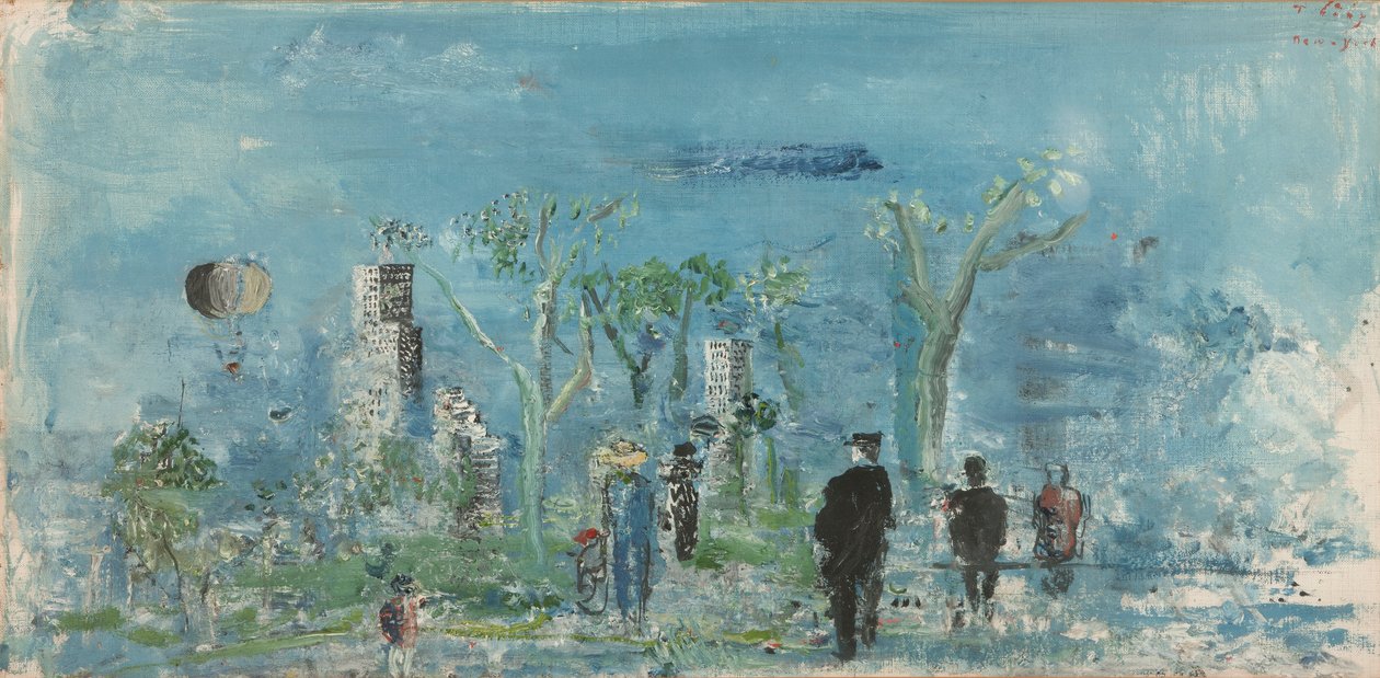 Central Park, New York (olie på lærred) af Wilhelm Thoeny