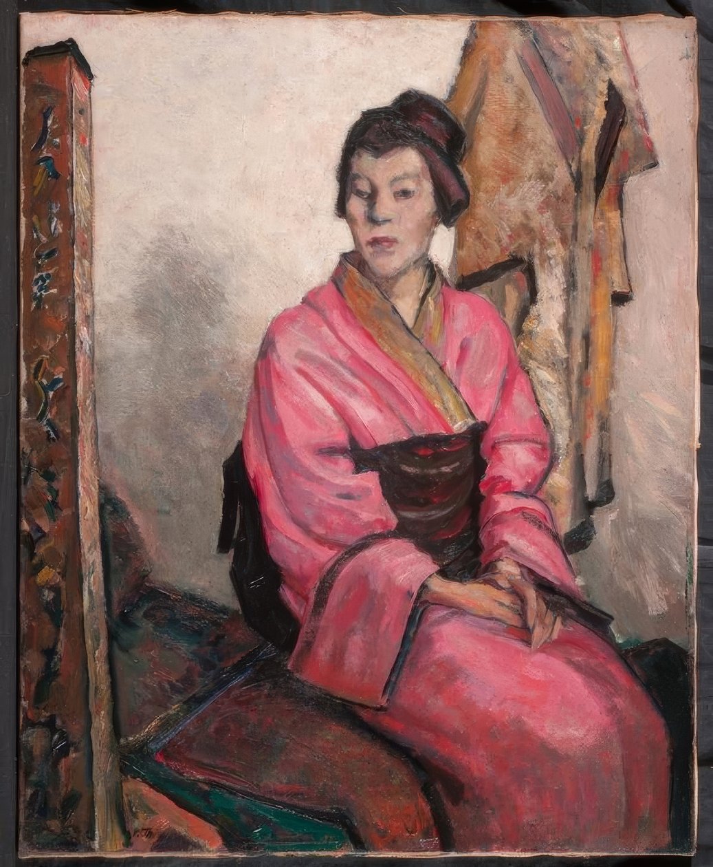 Dame i kimono af Wilhelm Thöny