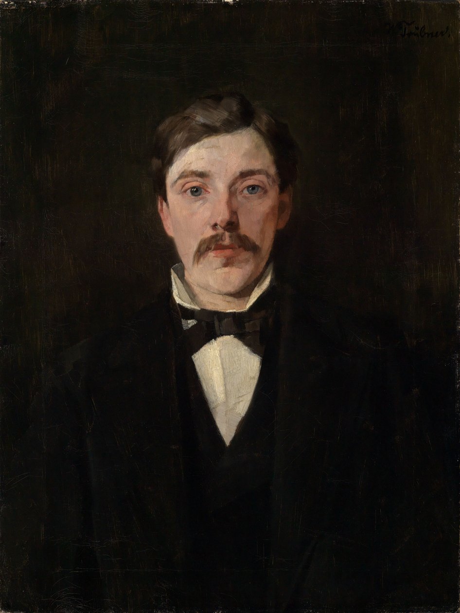 Portræt af dr. Karl Ignaz Trübner, kunstnerens bror af Wilhelm Trübner