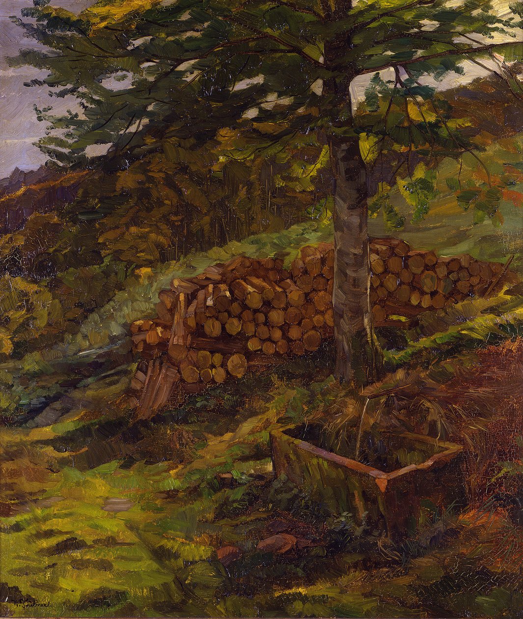 Siegfried-fontænen i Odenwald af Wilhelm Trübner