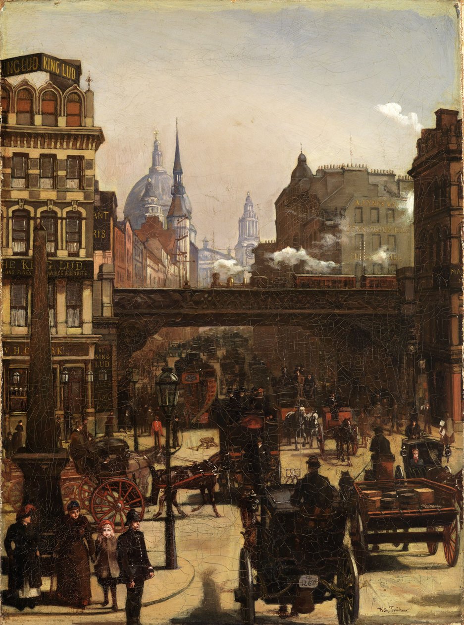 Ludgate Hill af Wilhelm Trübner