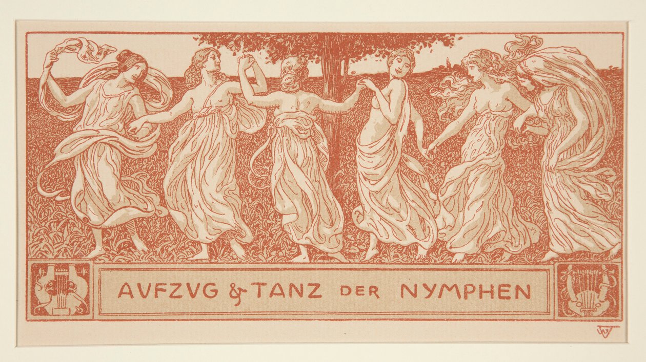 Nymfernes procession og dans af Wilhelm Volz