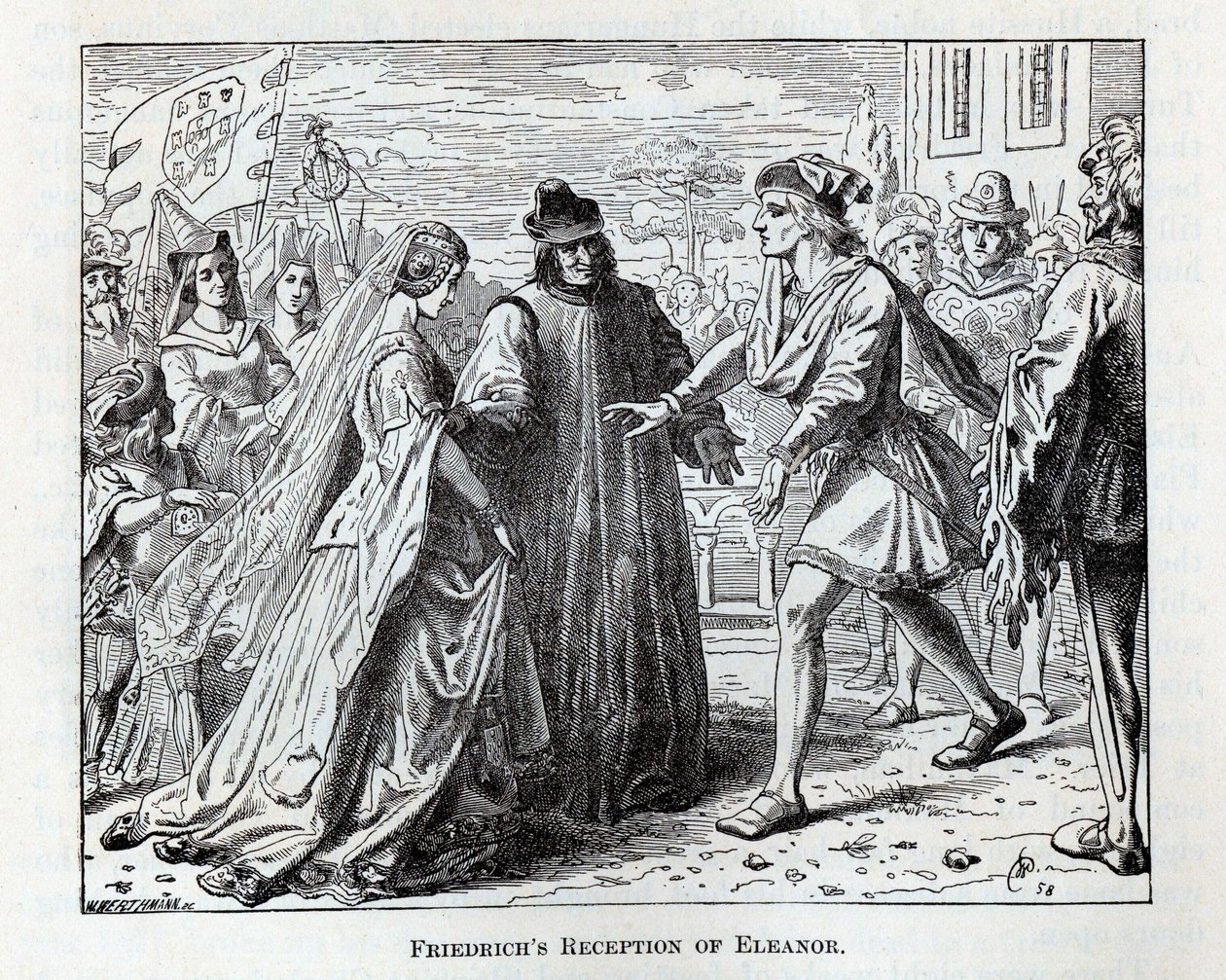 Friedrichs modtagelse af Eleanor, 1882 af Wilhelm Werthmann