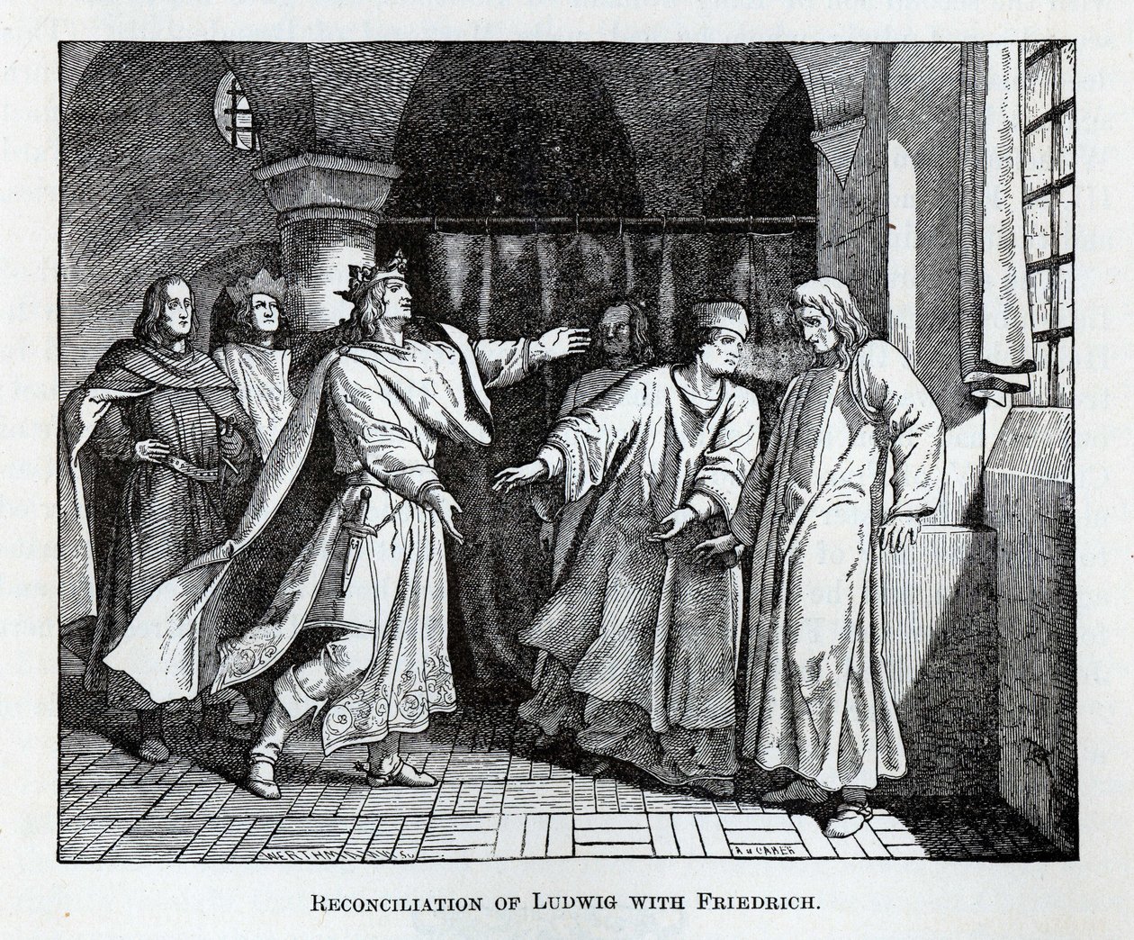 Ludwigs forsoning med Friedrich, 1882 af Wilhelm Werthmann